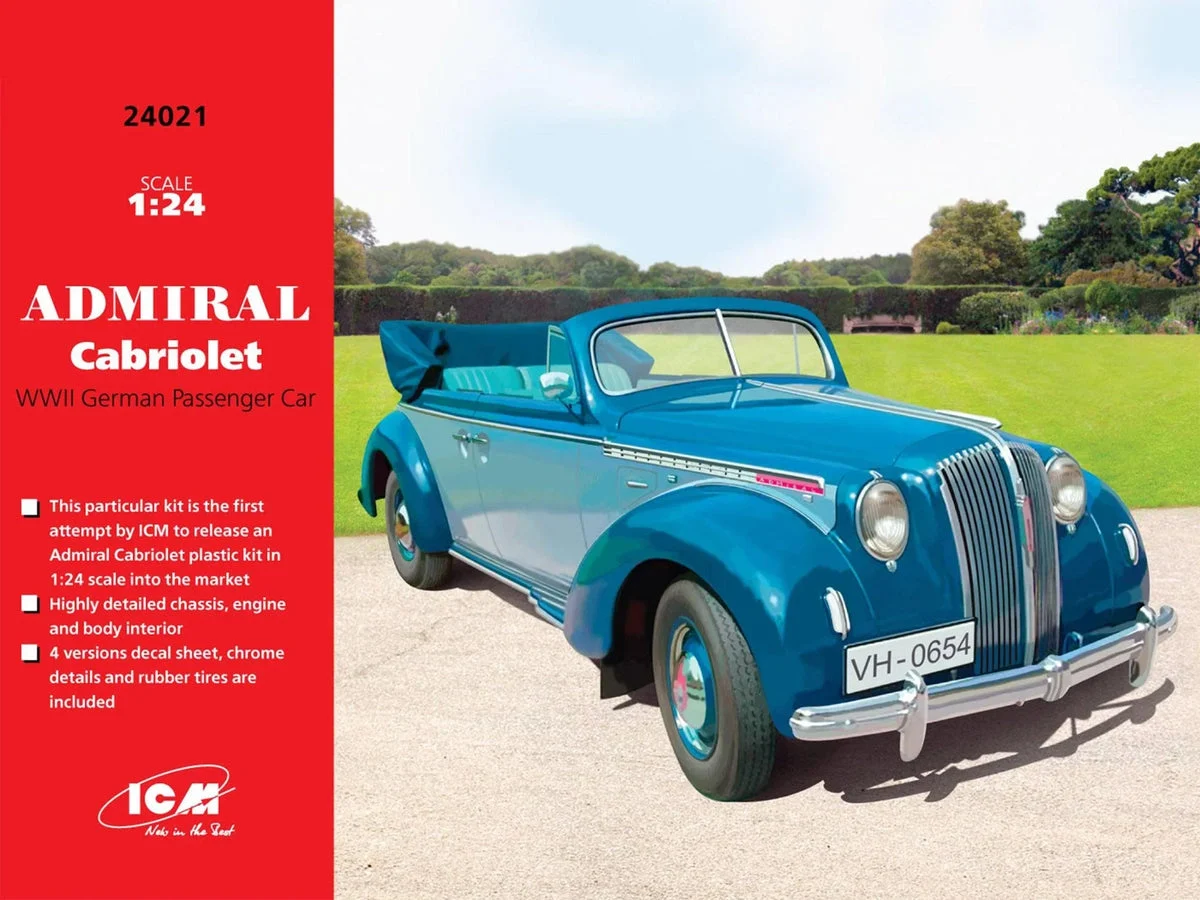 1/24 ICM Admiral Cabriolet - WWII German Passenger Car 24021