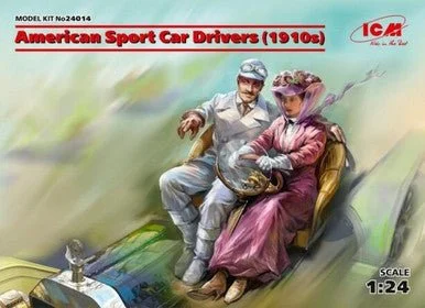 1/24 ICM American Sport Car Drivers (1910s) (1 male, 1 female figures) - ICM Models