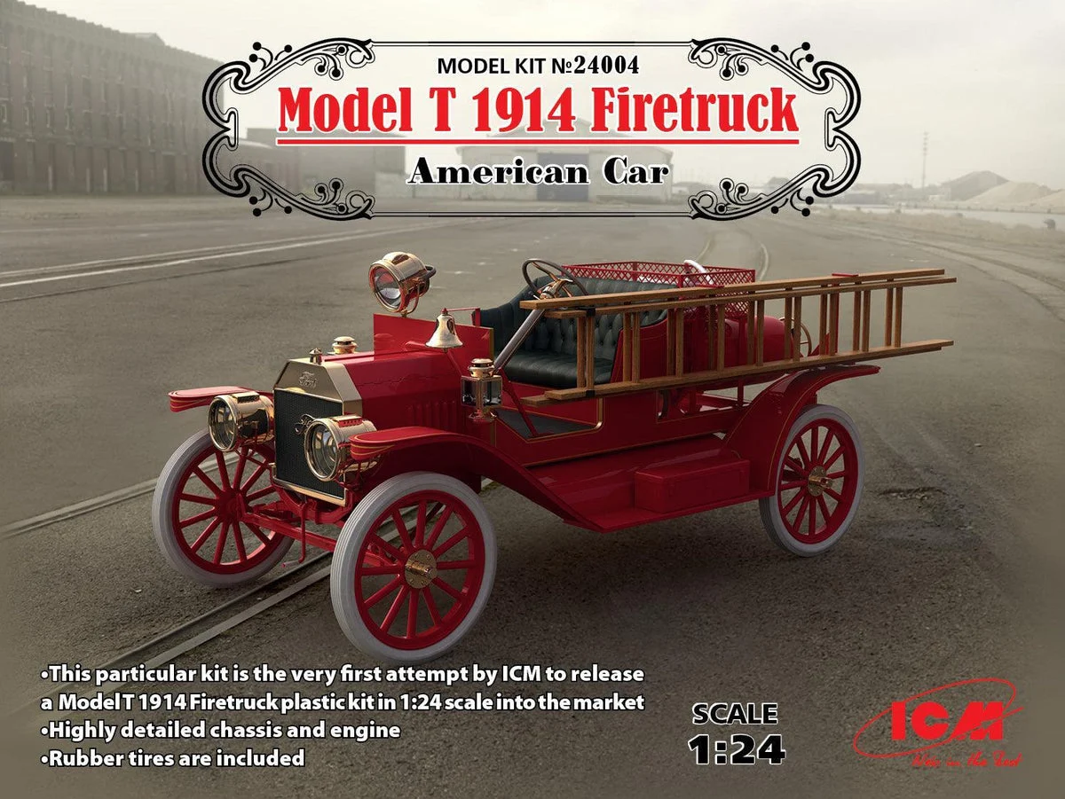 1/24 ICM Model T 1914 Firetruck - American Car 24004