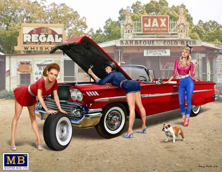 1/24 Master Box - A Short Stop Pin-Up Girl Posing 24017