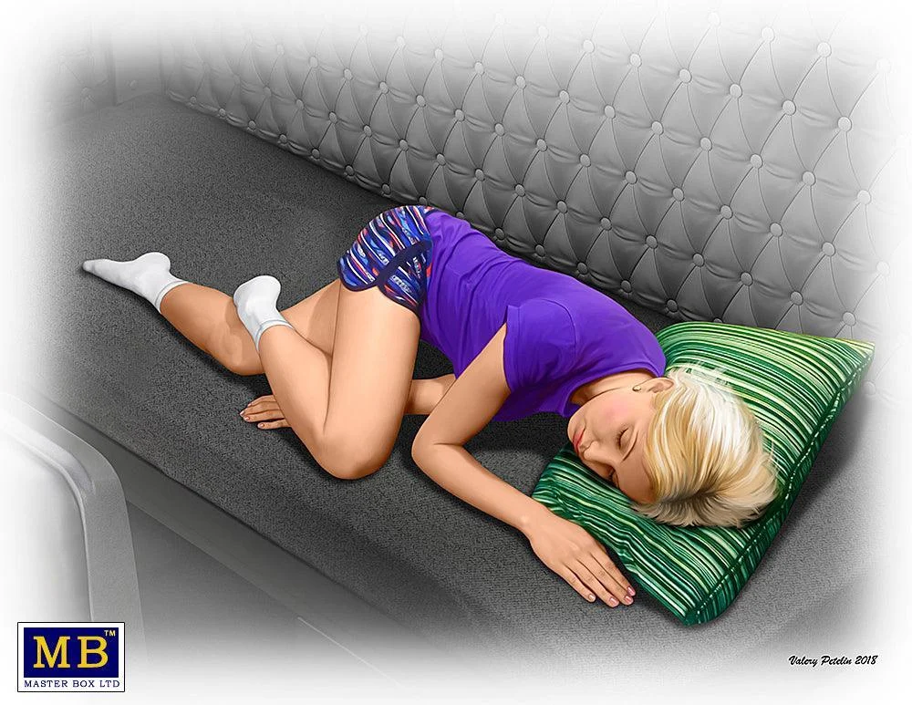 1/24 Master Box - Kitty James Trucker Passenger Sleeping 24046