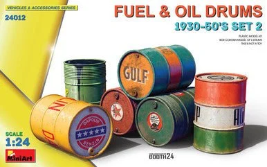 1/24 Miniart Fuel & Oil Drums 1930-1950's Set 2
