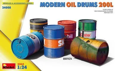 1/24 Miniart Modern Oil Drums 200L Plastic Model Kit