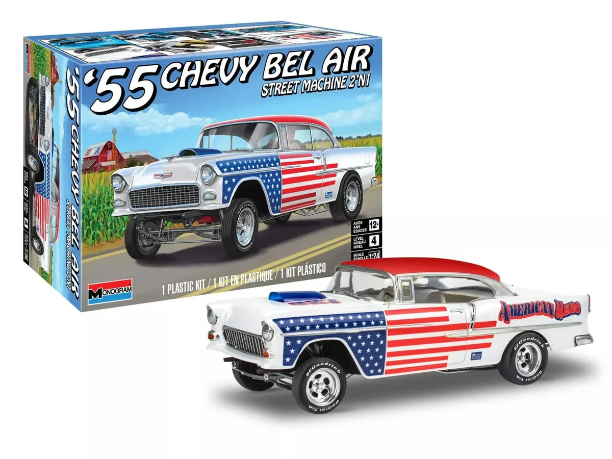 1/24 Revell-Monogram 1955 Chevy Bel Air Street Machine 2N1 #14519