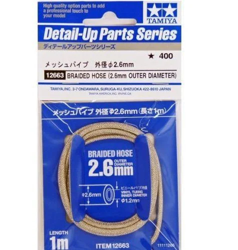1/24 Tamiya Braided Hose - Outer Diameter 2.6Mm - 12663