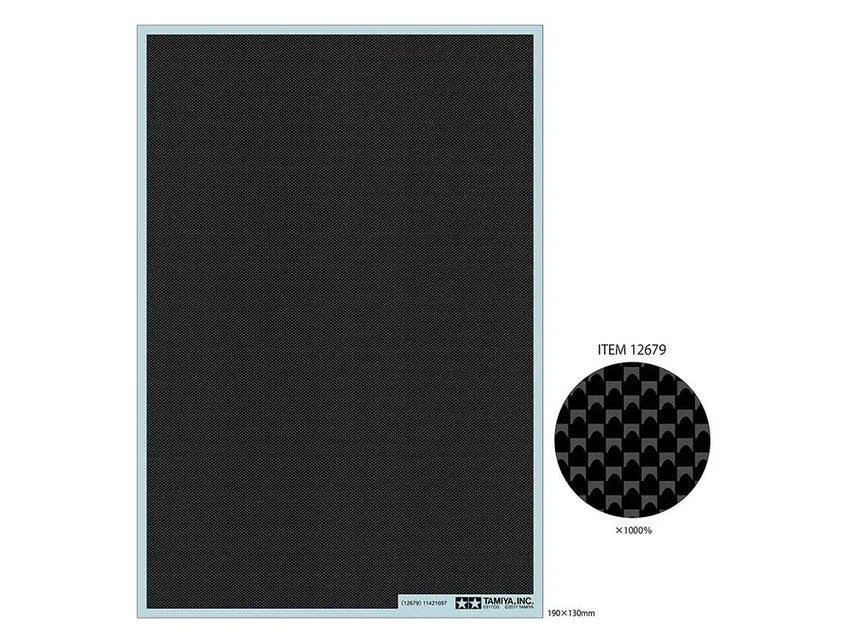 1/24 Tamiya Carbon Pattern Decal Set - Plain Weave/Fine 12679