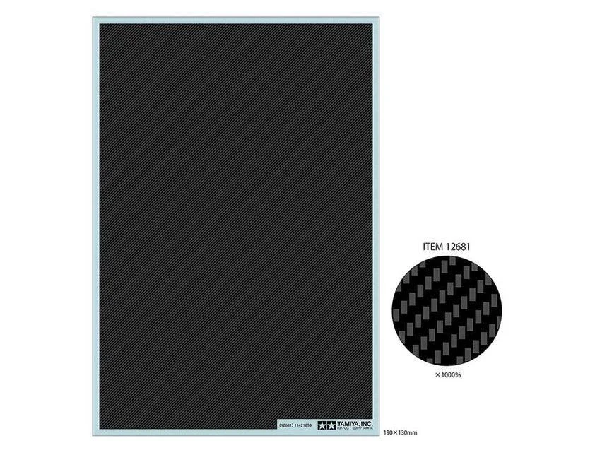 1/24 Tamiya Carbon Pattern Decal Set - Twill Weave/Fine 12681