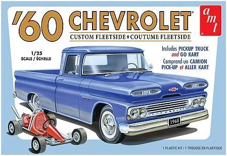 1/25 AMT 1960 Chevy Custom Fleetside Pickup with Go Kart 1063