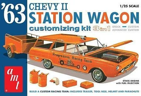1/25 AMT 1963 ChevyII Station Wagon w/Trailer 1201