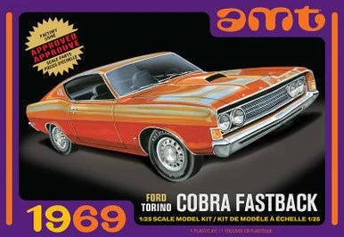 1/25 AMT 1969 Ford Torino Cobra Fastback 2T Plastic Model Kit