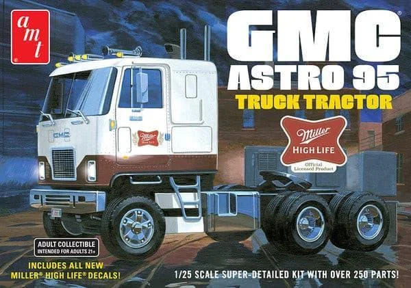 1/25 AMT GMC Astro 95 Semi Tractor Miller Beer 1230