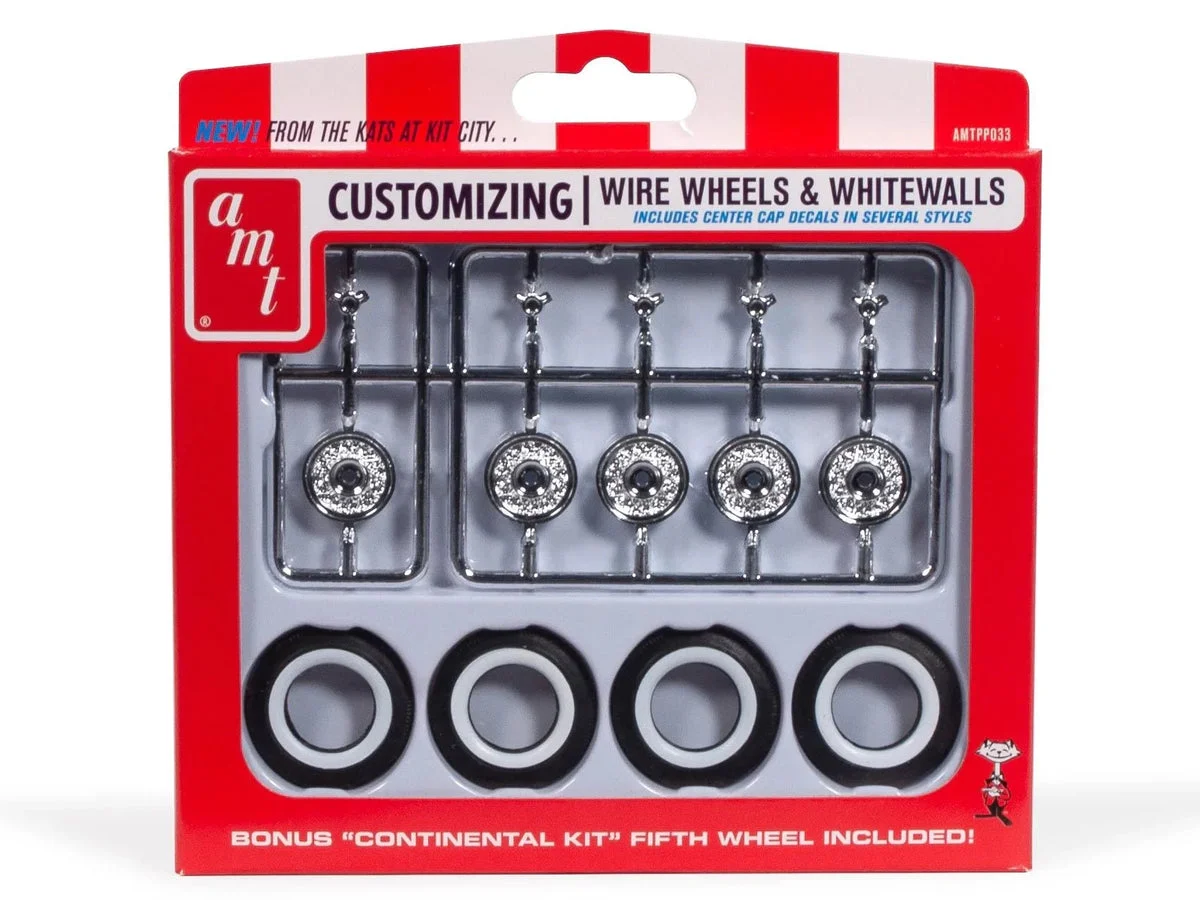 1/25 AMT KH Wire Wheels & Tires Parts Pack - 33