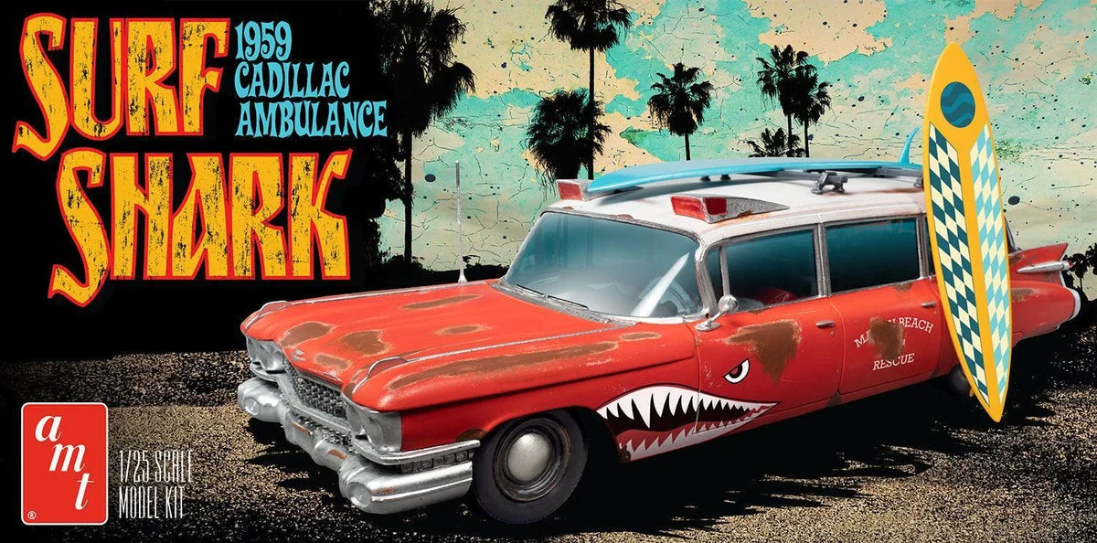 1/25 AMT Surf Shark 1959 Cadillac Ambulance 1242