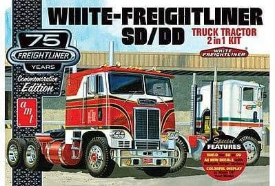 1/25 AMT White Freightliner 2-in-1 SC/DD Cabover 1046