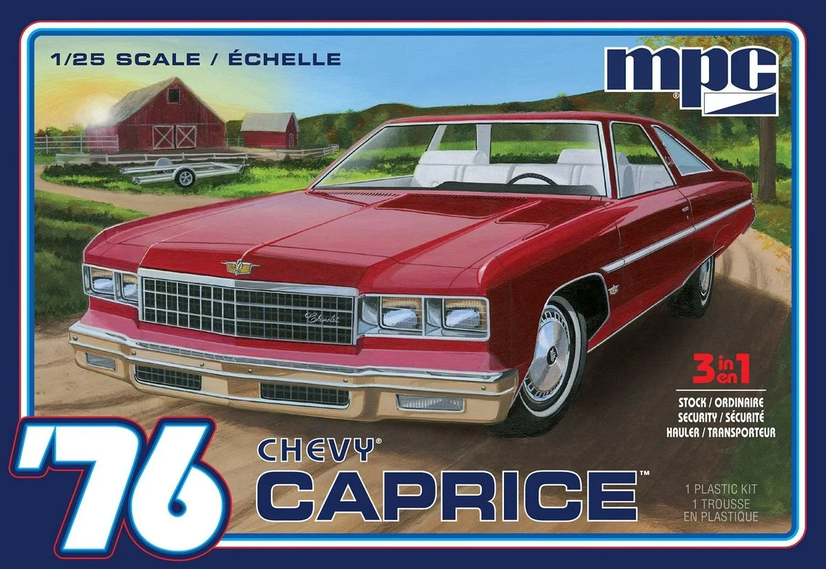 1/25 MPC 1976 Chevy Caprice w/Trailer 963