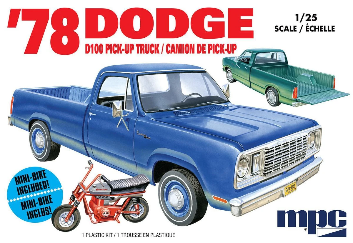 1/25 MPC 1978 Dodge D100 Custom Pickup 901