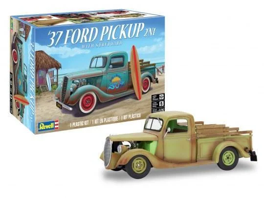 1/25 Revell-Monogram 37 Ford pickup with surfboard 2N1 - 4516