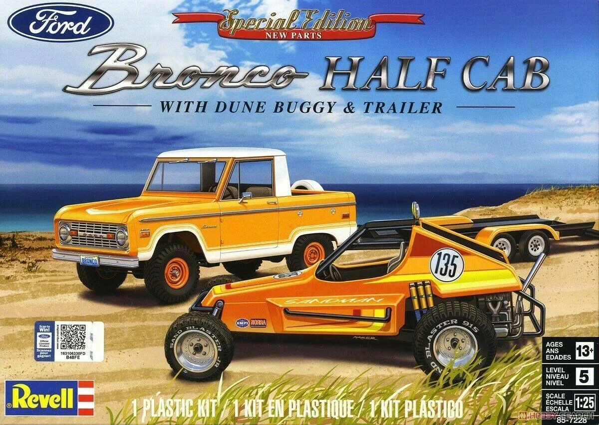 1/25 Revell-Monogram Ford Bronco Half Cab -Sandman II 7228