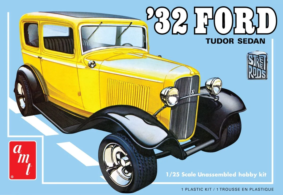AMT 1:25 1932 Ford Sedan Street Rods Series Skill 2 Plastic Model Kit - AMT1414