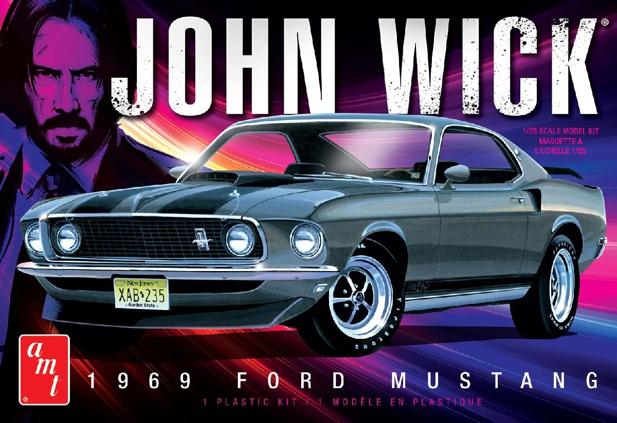 AMT 1/25 Ford Mustang Mach I John Wick Skill 2 Plastic Model Kit - AMT1454