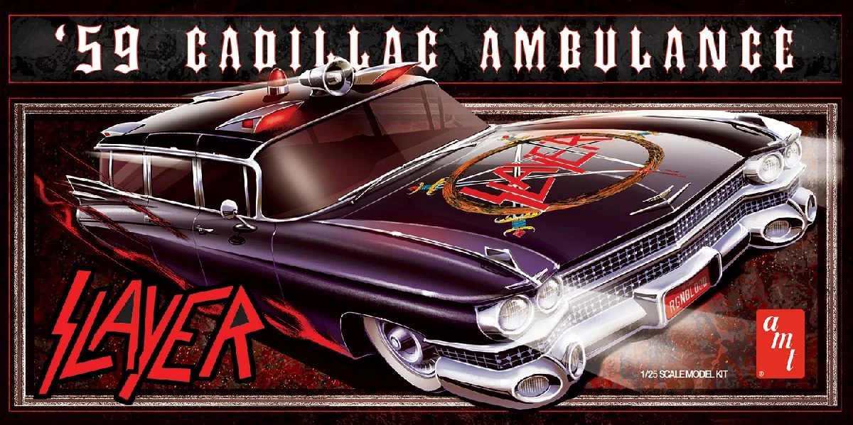 AMT 1/25 1959 Cadillac Ambulance Slayer Skill 2 Plastic Model Kit - AMT1558
