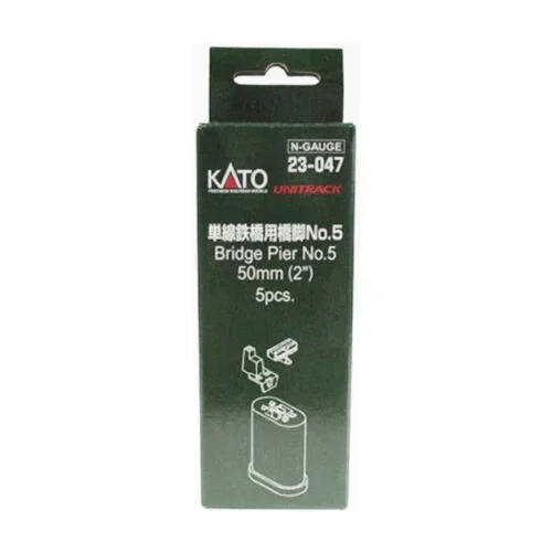 N Kato 50mm (2") Single Track Pier Set 5 pcs 23047