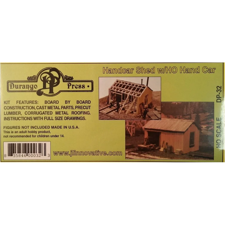 Durango Press 32 HO Scale Hand Car Shed