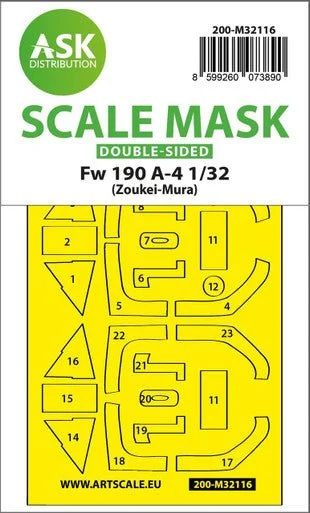 1/32 Artscale Fw 190A-4 double-sided express fit mask for Zoukei-Mura