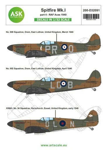 1/32 Artscale Spitfire Mk.I early part 4 - RAF Aces 1940