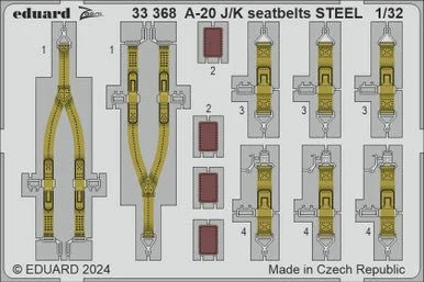 1/32 Eduard A-20J/K seatbelts STEEL Zoom set