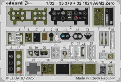 Eduard A6M2 Zero 1:32 Zoom Photo Etch Detail Set – Precision PE Parts for Tamiya Kit