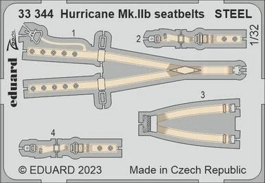 1/32 Eduard Hurricane Mk.IIb seatbelts Steel for Revell