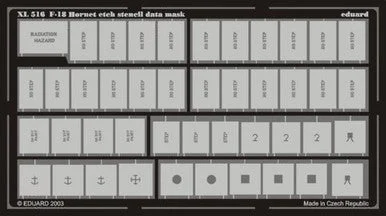 1/32 Eduard Mask F-18 etch stencil data mask -etch