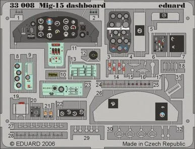 1/32 Eduard MiG-15 dashboard for Trumpeter