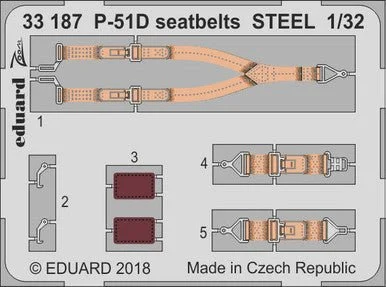 1/32 Eduard P-51D seatbelts STEEL Photo Etch