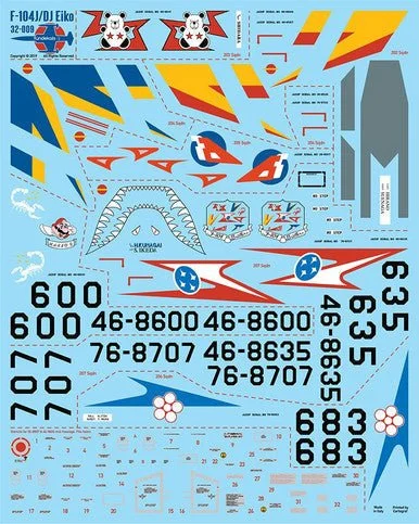 1/32 Fundekals F-104J/DJs JASDF