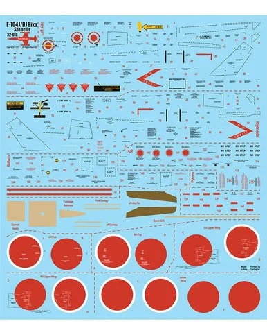 1/32 Fundekals F-104J/DJs STENCILS