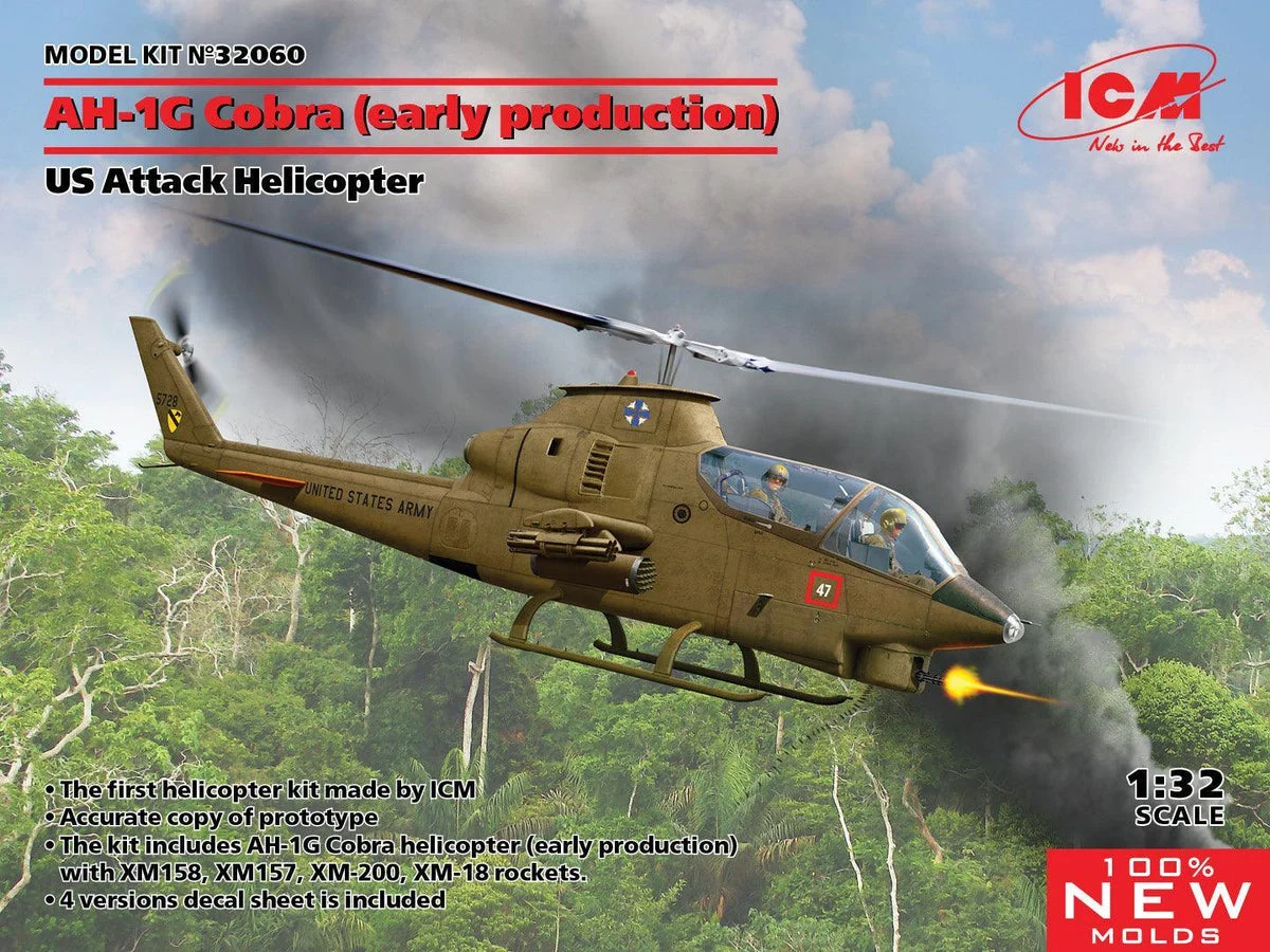 1/32 ICM AH-1G Cobra (Early Production) US Attack Helicopter 32060