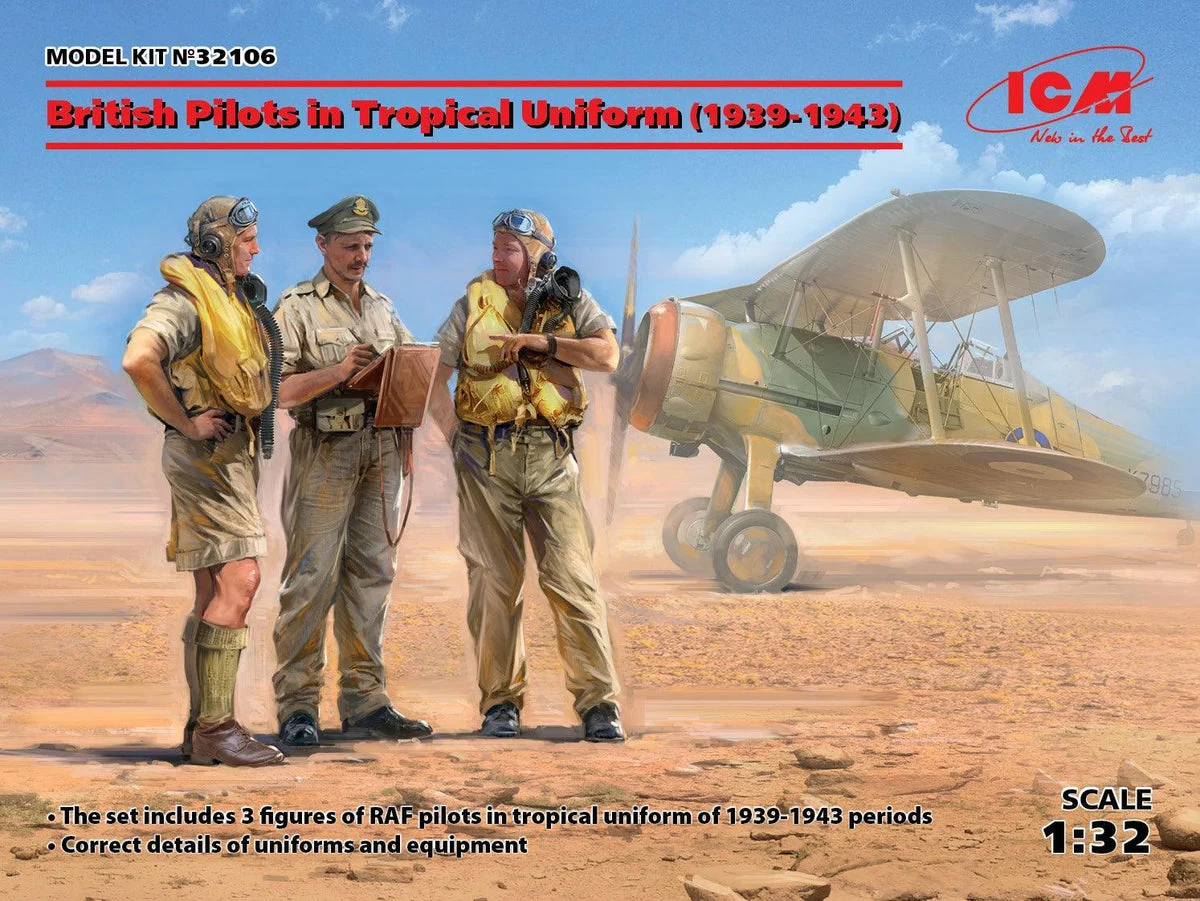 1/32 ICM British Pilots in Tropical Uniform (1939-1943) 32106