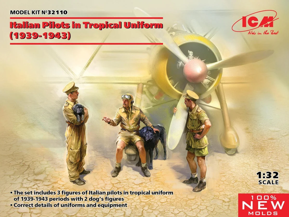 1/32 ICM Italian Pilots In Tropical Uniform (1939-1943) 32110