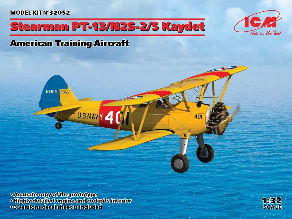 1/32 ICM Stearman PT-13/N2S-2/5 Kaydet 32052