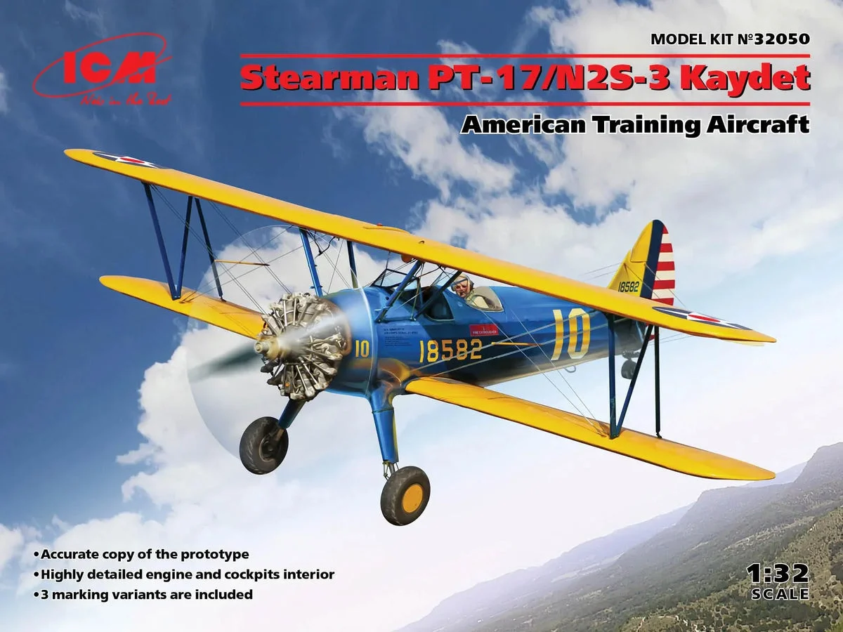1/32 ICM Stearman PT-17/N2S-3 Kaydet 32050