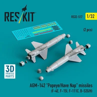1/32 Reskit AGM-142 (A, B, C, D) Popeye/Have Nap missiles (2 pcs) (F-4E, F-15I, F-111C, B-