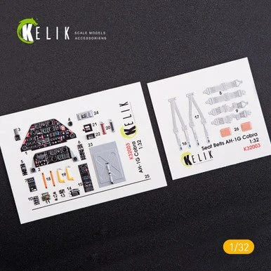 1/32 Reskit AH-1G Cobra interior 3D decals for Icm kit (1/32)