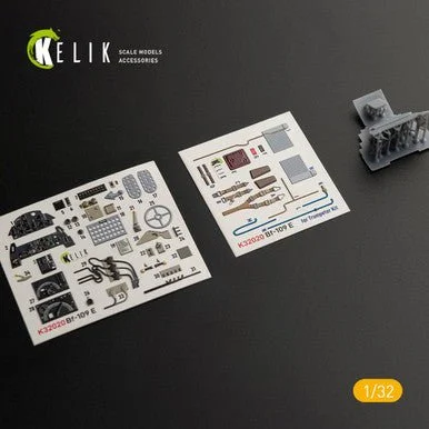 1/32 Reskit BF-109 E - Interior 3D Decal with 3D printed parts for Trumpeter kit