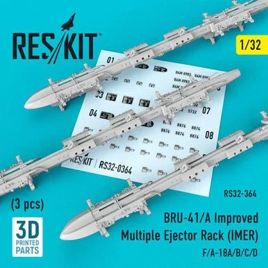 1/32 Reskit BRU-41/A Improved Multiple Ejector Rack (IMER) (3 pcs)