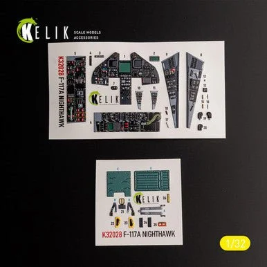 1/32 Reskit F-117A - Type 2 interior 3D decals for Trumpeter kit