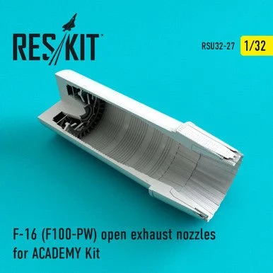 1/32 Reskit F-16 (F100-PW) open exhaust nozzles for ACADEMY Kit (1/32)
