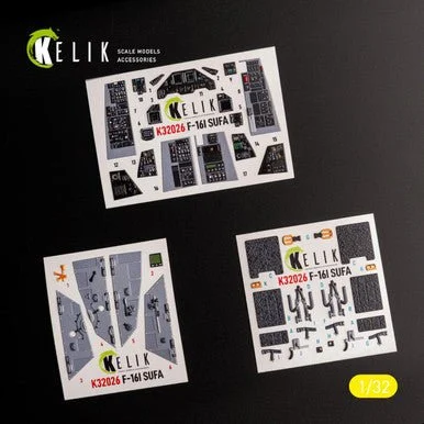 1/32 Reskit F-16I Sufa - interior 3D decals for Academy kit
