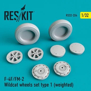 1/32 Reskit F4F/FM-2 Wildcat wheels set type 1 (weighted)